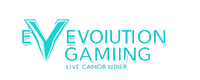 Evolution Gaming Live-Casino-Provider Logo mit Neon-Kontur