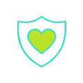 Lime-Cyan Schutzschild-Icon f&uuml;r verantwortungsvolles Spielen bei Casoola Casino