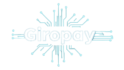 Giropay Banking-Logo in Blau-Cyan f&uuml;r Casoola Casino Einzahlungen